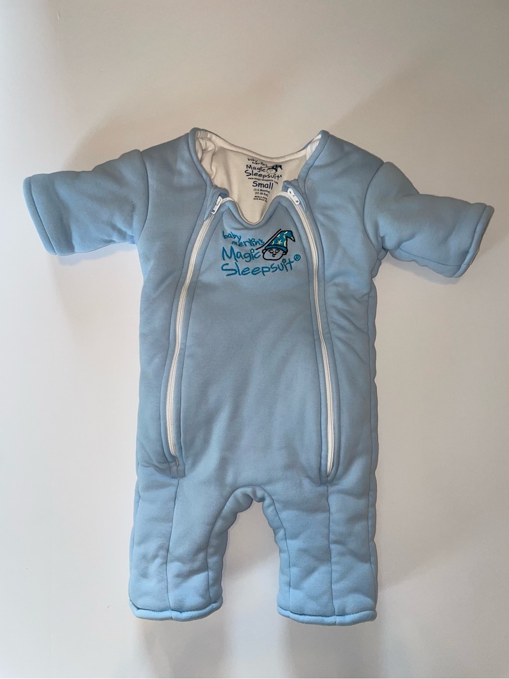 Baby Merlin's Magic Sleepsuit Light Blue Cotton Small 3-6 Months